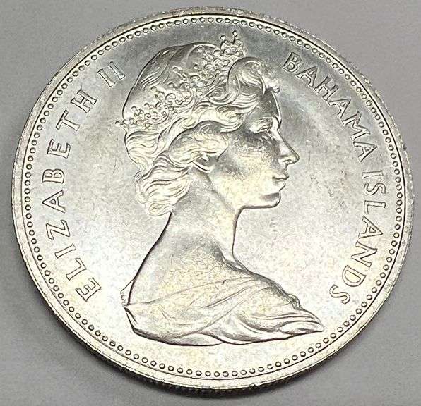 1966 $2 Bahamas .925 Silver Coin