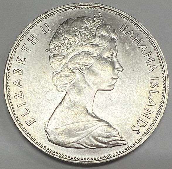 1966 $5 Bahamas .925 Silver Coin