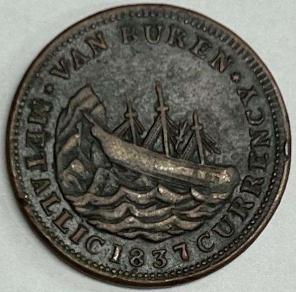 1837-1841 US Van Buren Hard Times Double Token