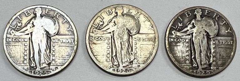 (3) Standing Liberty Quarters, 3 times the money