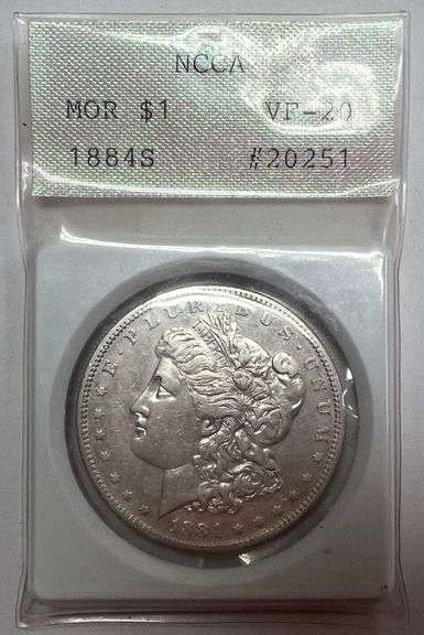 1884-S Morgan Silver Dollar, NCCA VF-20