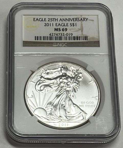 2011 $1 Silver Eagle, NGC MS69