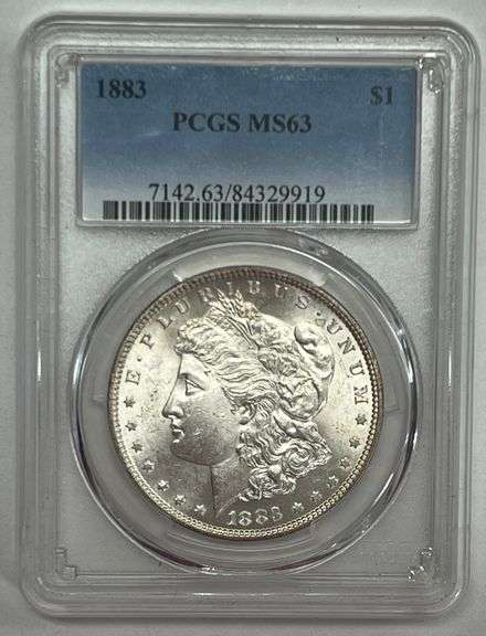1883 Morgan Silver Dollar, PCGS MS63