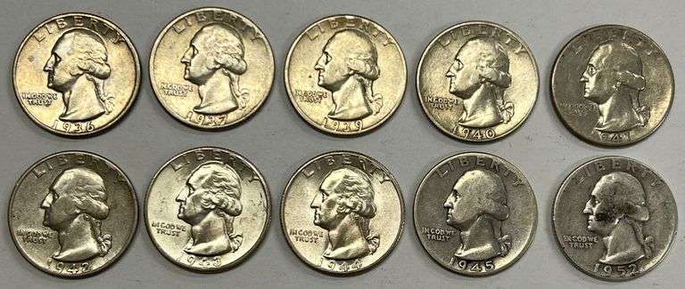 (10) Washington Quarters, 10 times the money