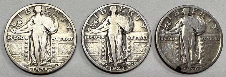(3) Standing Liberty Quarters, 3 times the money
