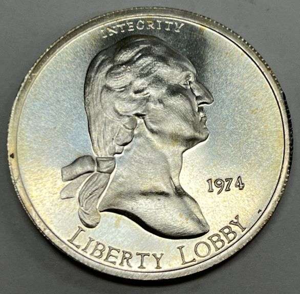1974 US Liberty Lobby .999 Fine Silver Coin