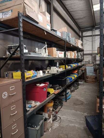 (3) 8ft Section Shelving Units, 24' Total , 95"H x 2ft D, Contents NOT Included