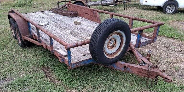 16' X 6' 5"  Utility Trailer w/ Spare Tire & Ramps, Registration Only