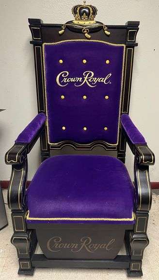 Crown Royal Velvet/Wooden Chair