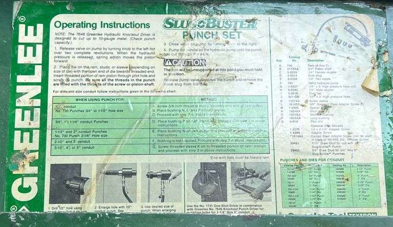 Greenlee Knockout Punch Set w/ Case