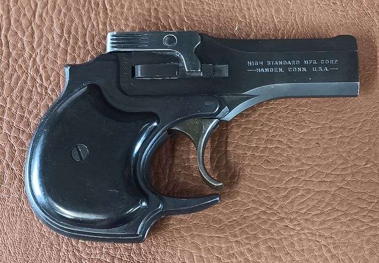 Hi Standard Derringer Model DM-101 .22 Magnum Cal. Pistol, 2 Shot Over/Under Barrel, Mfg 1960's/1970's