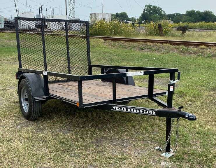 2020 Texas Bragg 8' x 5' Utility Trailer w/ Mesh Ramp, Good Title