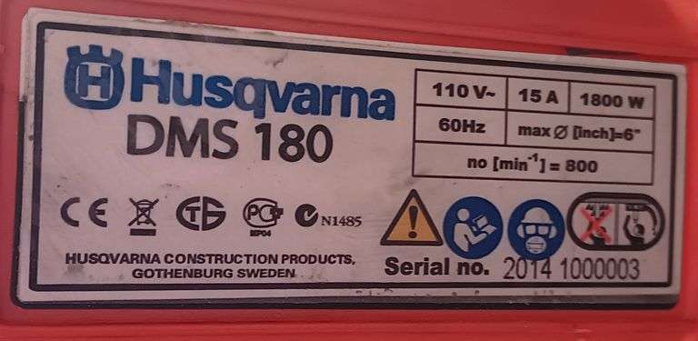 Husqvarna DMS 180 Concrete Core Drilling Rig  w/ Stand & Accessories , Does Work