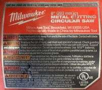 Milwaukee 8" Metal Cutting Circular Saw w/ 1 Battery & Charger, Does Work