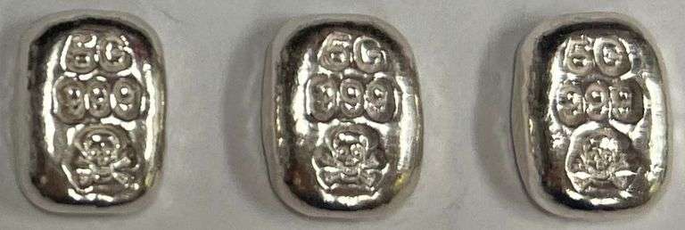 (3) 5g .999 Fine Silver Bullion Rounds, 3 times the money