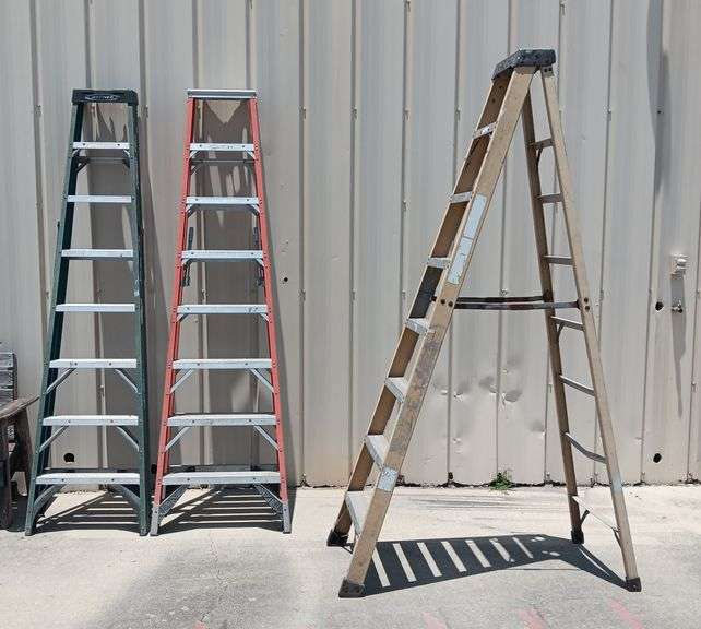 (3) 8ft Fiberglass Ladders, 3 times the money