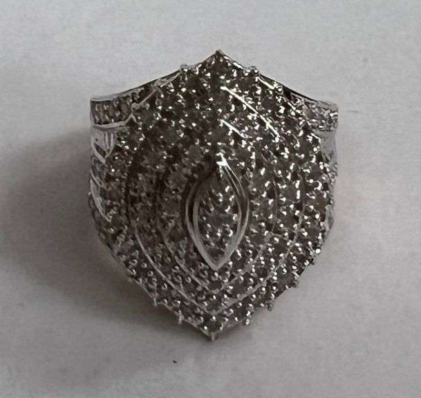 1ct Marquise Diamond Cluster Ring