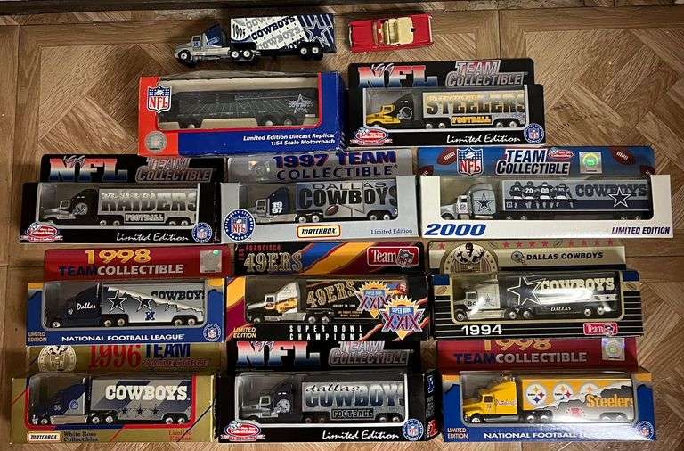 (12) Misc. NFL Diecast Collectible Trucks