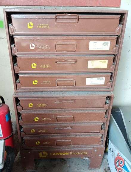Lawson Products 8 Drawer Parts Cabinet