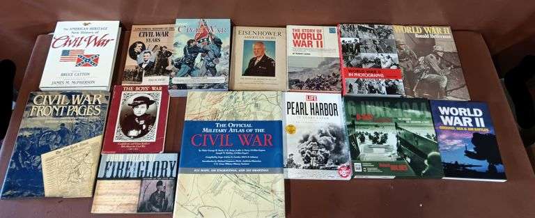 (16) War Books, Civil War, Pearl Harbor, WW2