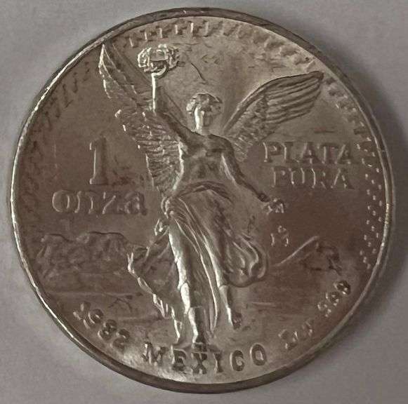 1982 Mexico 1oz .999 Fine Silver Coin