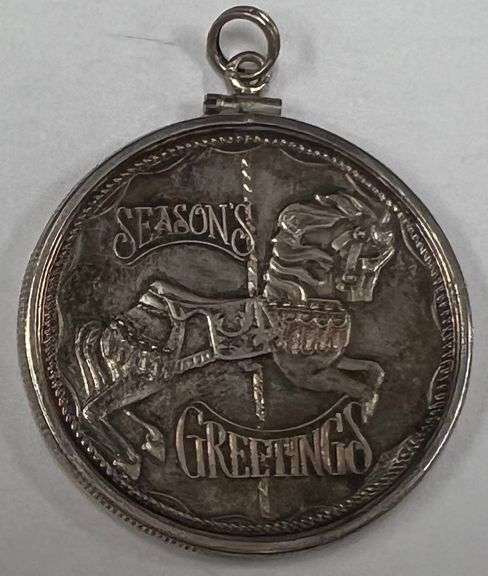 "Season's Greetings" 1oz .999 Fine Silver Coin