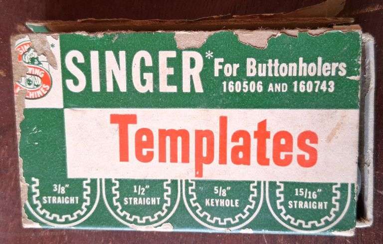 Vintage Singer Buttonholer w/ Templates, In Original Case