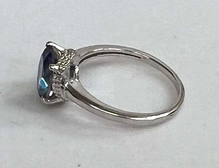 Sterling Silver 2.44ct Mystic Sapphire Dinner Ring