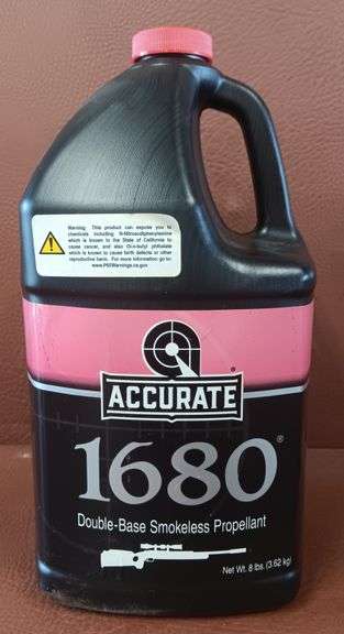 Unopened 8lb Bottle of Accurate 1680 Double Base Smokeless Propellant
