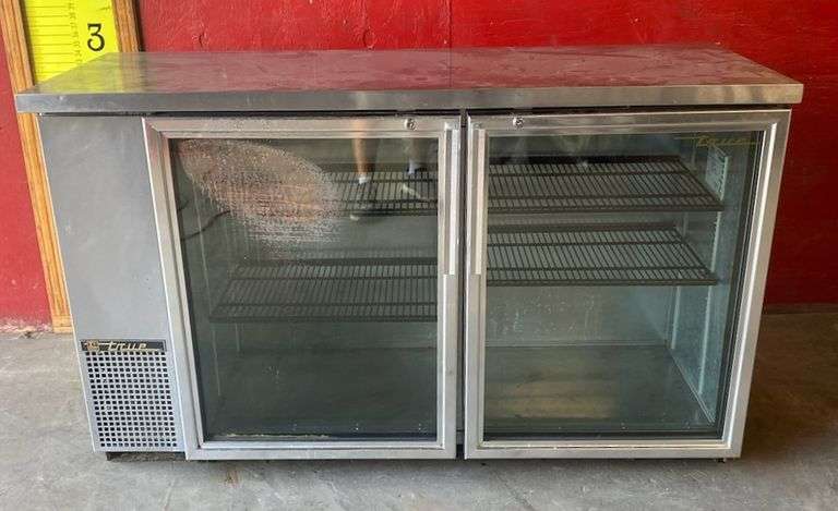 True Bar Refrigerator Model TBB-24-60G-S-LD, Does Work, (61"Lx24-1/2"Wx36"H)