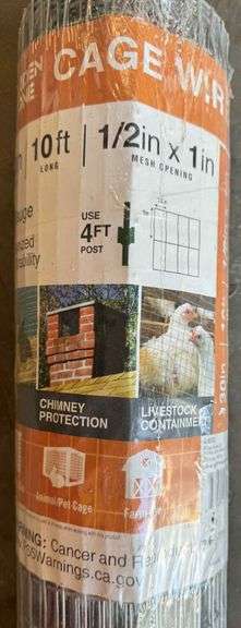 10ft of 1/2"x1" Cage Wire