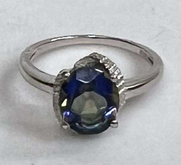Sterling Silver 2.44ct Mystic Sapphire Dinner Ring