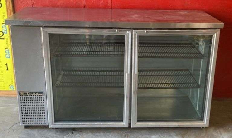 True Bar Refrigerator Model TBB-24-60G-S-LD, Does Work, Will Need To Be Recharged, (61"Lx24-1/2"Wx36"H)