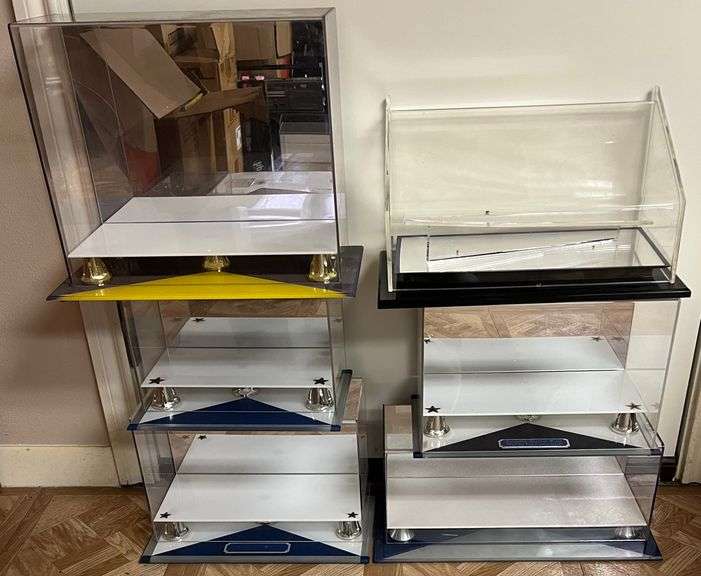 Misc. Glass Display Cases Lot, (10) w/ Base & (2) w/o Base