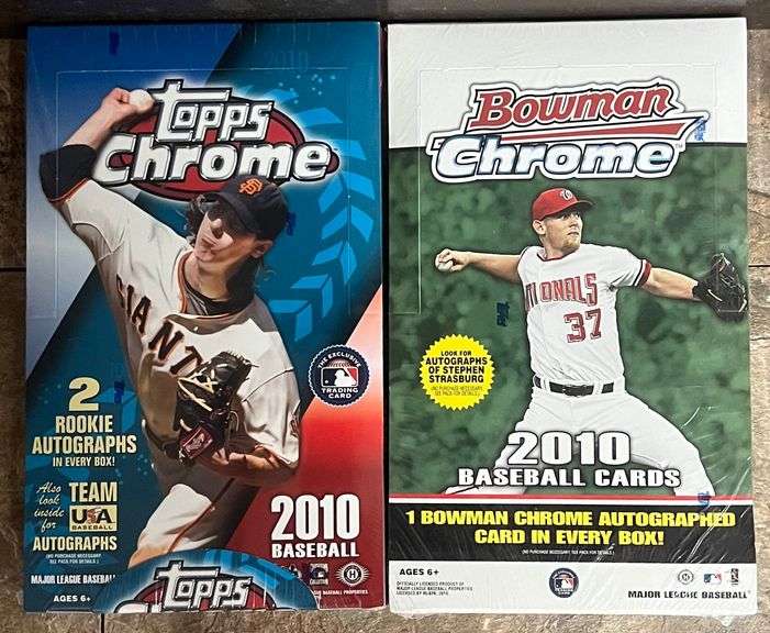 (2) Boxes of 2010 Baseball Cards, Topps Chrome & Bowman Chrome, Both In Original Boxes