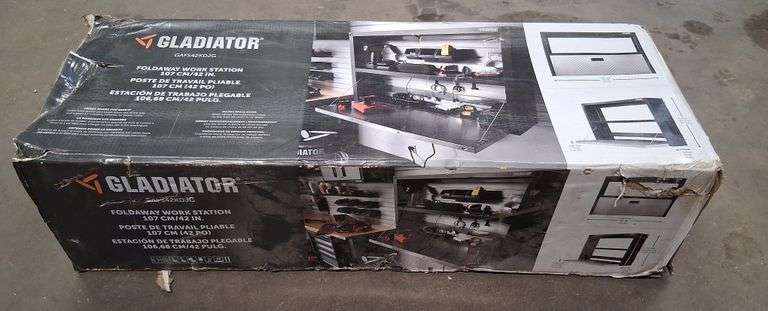 Gladiator Foldaway Work Station , New In Box (42"Wx 30-1/2"H)