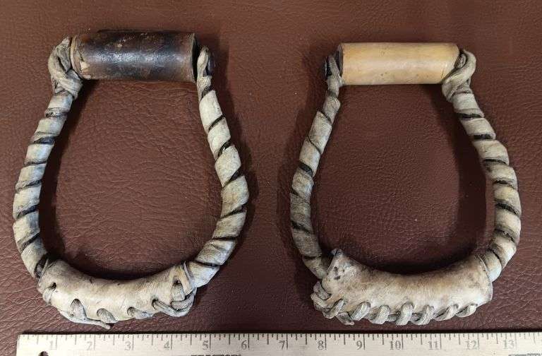 Vintage Rawhide Stirrups