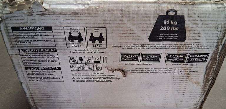 Gladiator Foldaway Work Station , New In Box (42"Wx 30-1/2"H)
