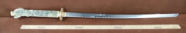 Set of (3) Dragon Samurai Swords, 440 Stainless Steel