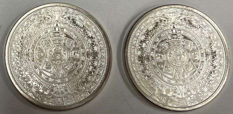 (2) 1 Troy Oz .999 Fine Silver Coins, 2 times the money