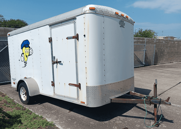 2008 Cargo Mate Trail Blazer Enclosed Trailer 12ft 5in x 6ft, Registration Only