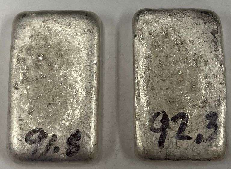 (2) 3.2oz Texas .925 Sterling Silver Bars, 2 times the money