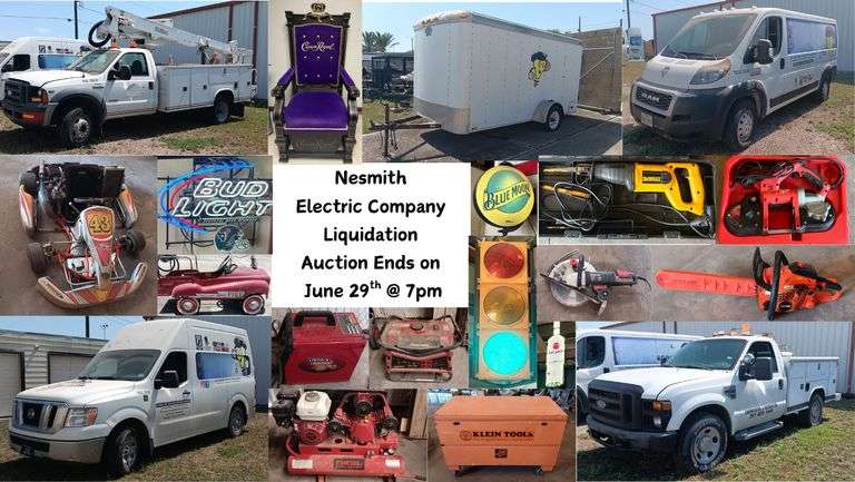 Nesmith Electric Company Liquidation Auction Ends on June 29th @ 7pm