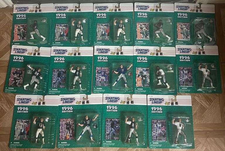 (14) 1996 Edition Starting Lineup Football Action Figures, All In Original Packaging