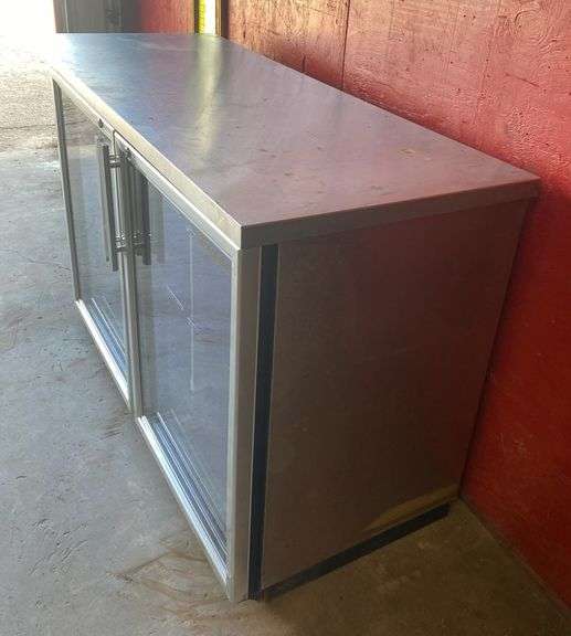 True Bar Refrigerator Model TBB-24-60G-S-LD, Does Work, Will Need To Be Recharged, (61"Lx24-1/2"Wx36"H)