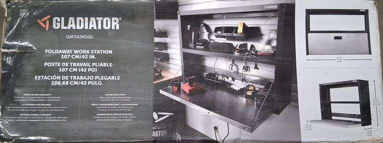 Gladiator Foldaway Work Station , New In Box (42"Wx 30-1/2"H)