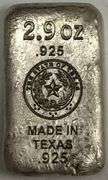 2.9oz State of Texas .925 Sterling Silver Bar