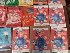 (29) Baseball Programs/Score Cards, Houston Astros, Autographed New York Giants, Indians, Cardinals, Colts & Phillips 66