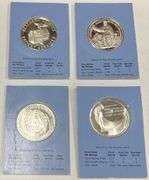 (4) Franklin Mint Solid Sterling Silver Proof Coins, 25 Grams Each, 100 Grams Total