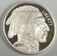 1 Troy Oz Buffalo Indian Head .999 Fine Silver Coin